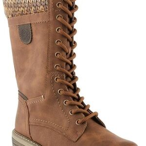Brown Women's Lace-Up Boots